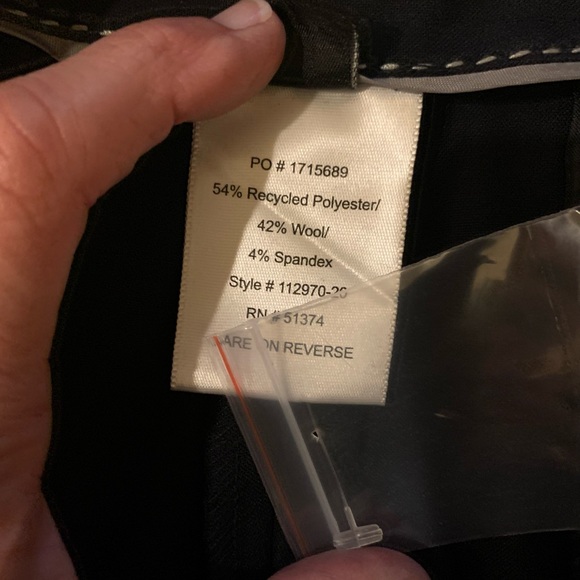 Navy Blue Dress Pants Womens 10 Doc & Amelia Classic Fit Career Occupation New - Picture 10 of 14